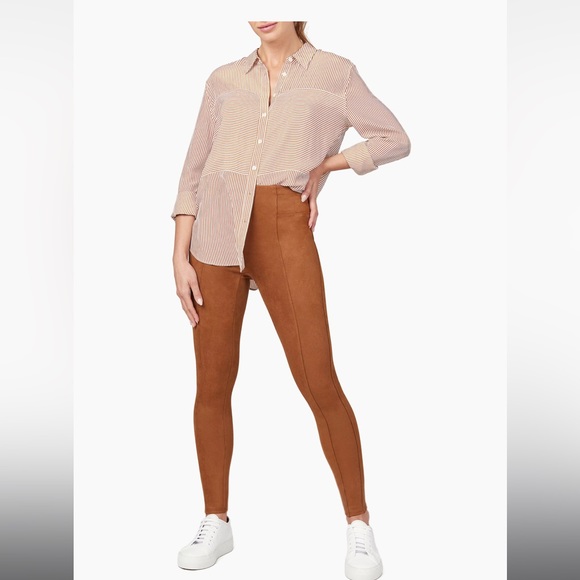 SPANX Pants - EUC Faux Suede SPANX Leggings - Caramel
